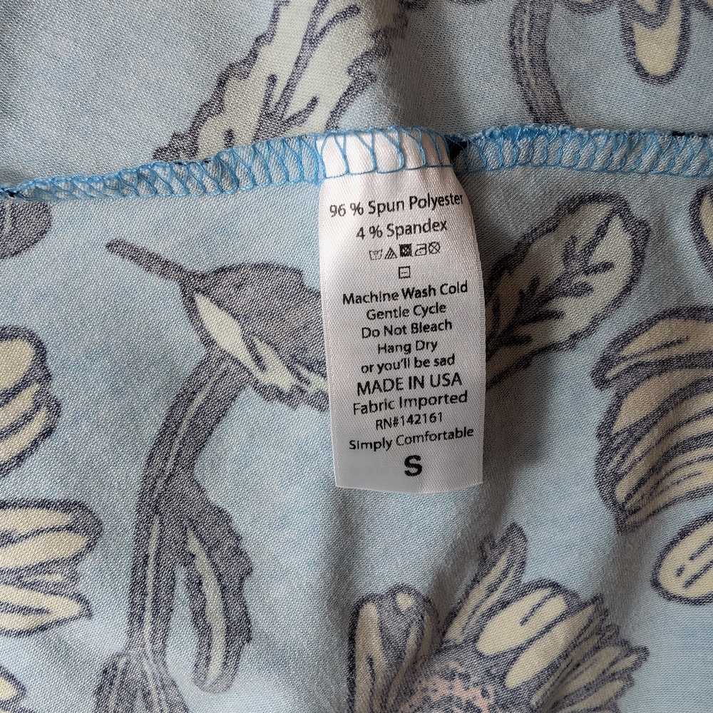 LuLaRoe Blue Floral Midi Dress - Picture 6 of 9